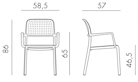 Кресло пластиковое Bora бежевое