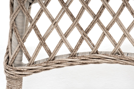 "Эспрессо–80 L" обеденная группа плетеная, цвет бежевый