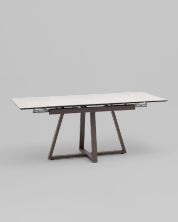 Стол Керас 120-180/80/75, столешница керамика Carmen light grey