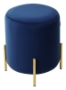 Пуф для гостиной RICE BLUVEL-86 NAVY синий, золотой