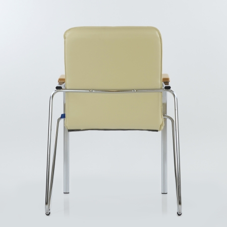 Кресло Samba хром, бежевая кожа