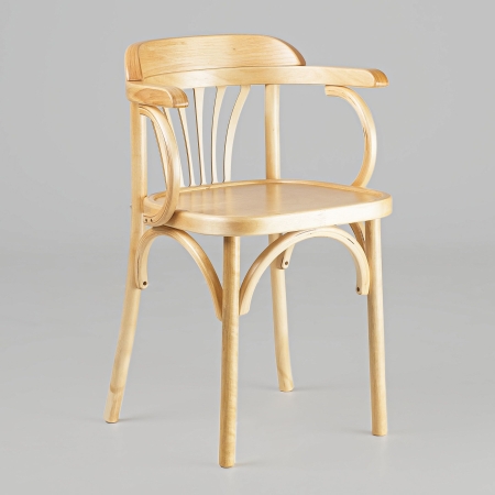 Деревянный стул Венский светлый тон с твердым сиденьем