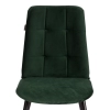 Стул обеденный Asti зеленый, велюр и металл, мягкое сиденье, без подлокотников