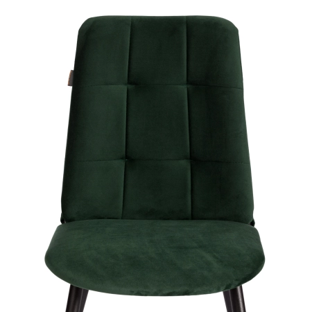 Стул обеденный Asti зеленый, велюр и металл, мягкое сиденье, без подлокотников