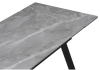 Керамический стол Норман 140(200)х80 серый мрамор, черный