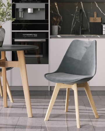 Стул FRANKFURT велюр серый Стул FRANKFURT велюр серый