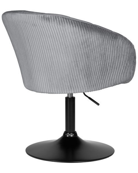 Кресло дизайнерское EDISON BLACK, серый велюр (1922-19)