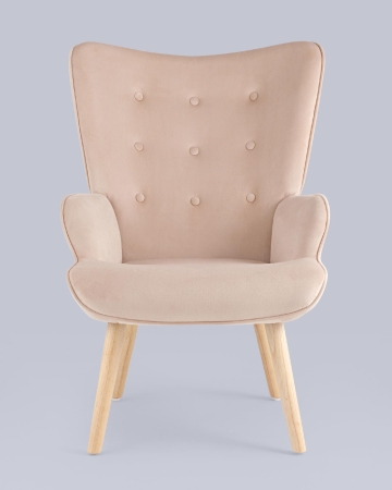 Кресло Хью велюр бежевый