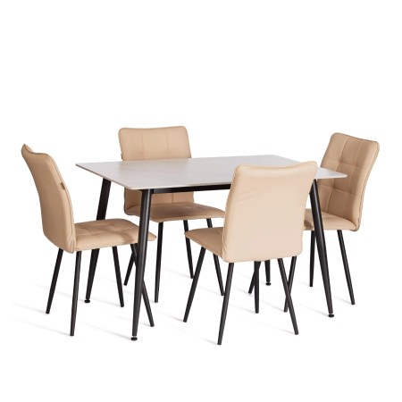 Стул обеденный Bari бежевая экокожа