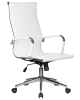 Офисное кресло CLARK белый, экокожа и металл, мягкое сиденье, с подлокотниками