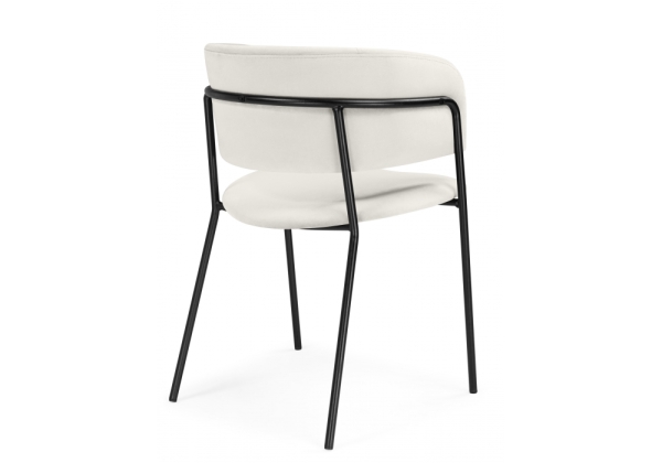 Стул на металлокаркасе Осло белый (milk), черный