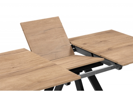 Стол деревянный Райн 116(160)x77 раздвижной дуб табачный, черный