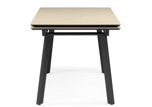 Керамический стол Норман 140(200)х80 okara light yellow, черный