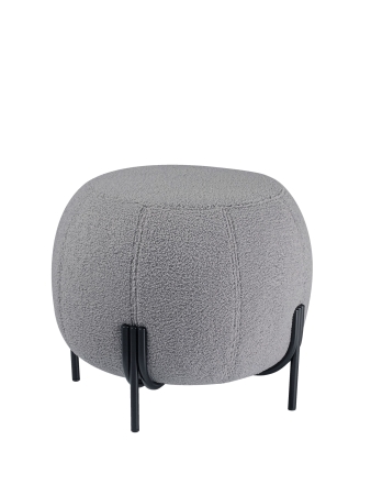 Пуф круглый Флойд серый экомех HUSH 994