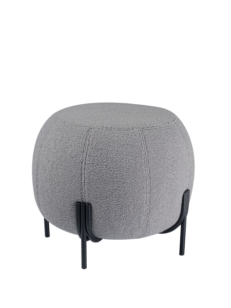 Пуф круглый Флойд серый экомех HUSH 994