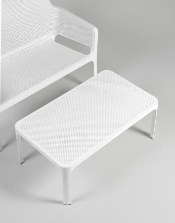 Столик пластиковый журнальный Net Table 100 белый Столик пластиковый журнальный Net Table 100 белый