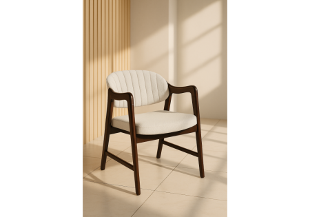 Стул деревянный Никсон ткань мешковина 9199-2, орех