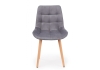Стул деревянный Челси темно-серый (zd 995), светлое дерево np
