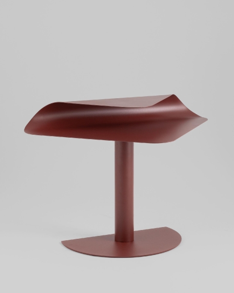 Журнальный столик Cornea металл бордовый