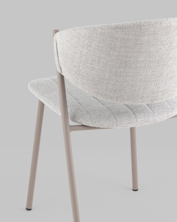 Стул Харпер ткань рогожка серо-голубой каркас серый матовый