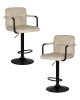 Набор 2 шт Стул барный KRUGER ARM BLACK, бежевый вельвет (LAR-E2041-04)