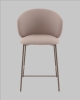 Стул полубарный Блейз велюр бежевый, каркас бежево-серый