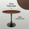 Стол Tulip style 90 черный, венге