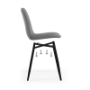 Стул на металлокаркасе Дани темно-серый, черный