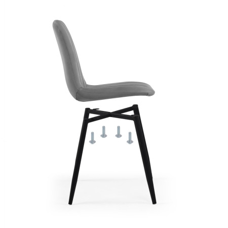 Стул на металлокаркасе Дани темно-серый, черный