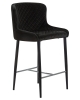 Стул полубарный CHRISTIAN'65 черные ножки, черный велюр V108-77
