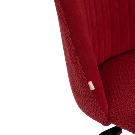 Кресло MELODY флок и ткань, бордо и красный, 10/MJ190-11
