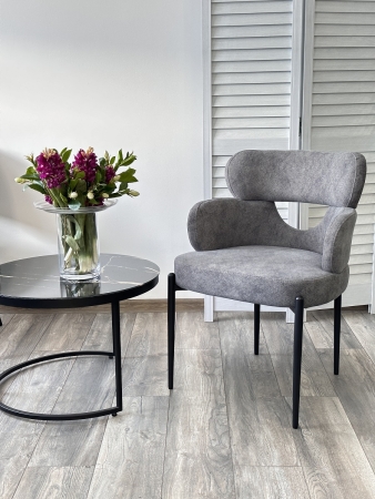 Стул VALTER AR627-3B серый, ткань, черный каркас