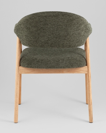 Стул обеденный Tavu с деревянными ножками зеленый