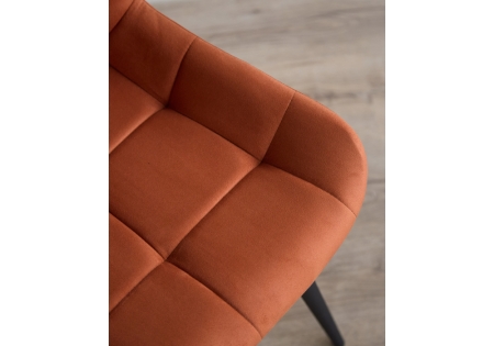 Стул на металлокаркасе Челси 360 К терракотовый (zd 432), черный np