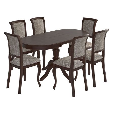 Стол "Капелла-2" темный орех, шпон дуб тип 2