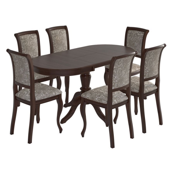 Стол "Капелла-2" темный орех, шпон дуб тип 2