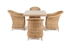 "Фредо" обеденная группа из искусственного ротанга, цвет соломенный