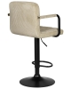 Стул барный KRUGER ARM BLACK бежевый вельвет