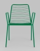 Стул с подлокотниками Дели металл зеленый