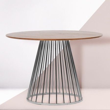 Стол Liverpool 110 см орех с хромированными ножками