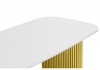 Стол деревянный Бавария B 160 х 90 белая пленка шагрень, золото