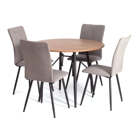 Стул обеденный La Rousse серый велюр