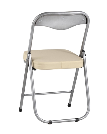 Стул складной ДЖОН металлик, кремовый