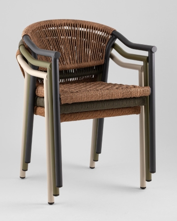 Стул Syna светло-коричневый серые ножки