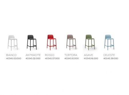 Стул пластиковый полубарный Lido Mini красный