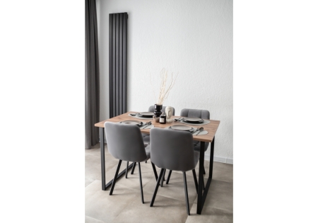 Стол деревянный Лиман 117 х 77 дуб крафт табачный, черный матовый