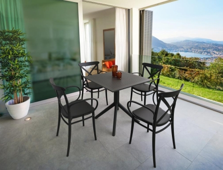 Стол пластиковый Sky Table 80 черный Стол пластиковый Sky Table 80 черный