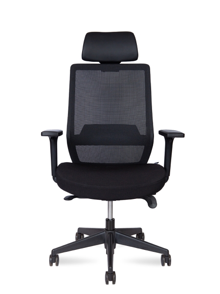 Кресло офисное Mono черный, ткань и пластик, мягкое сиденье, с подлокотниками Кресло офисное Mono черный, ткань и пластик, мягкое сиденье, с подлокотниками