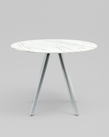 Стол обеденный Хьюстон D100 белый стеклянный