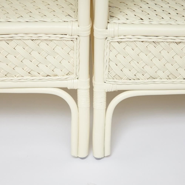 Комплект обеденный "ANDREA GRAND" (стол со стеклом + 6 кресел + подушки) белый, ткань рубчик, кремовый Комплект обеденный "ANDREA GRAND" (стол со стеклом + 6 кресел + подушки) белый, ткань рубчик, кремовый